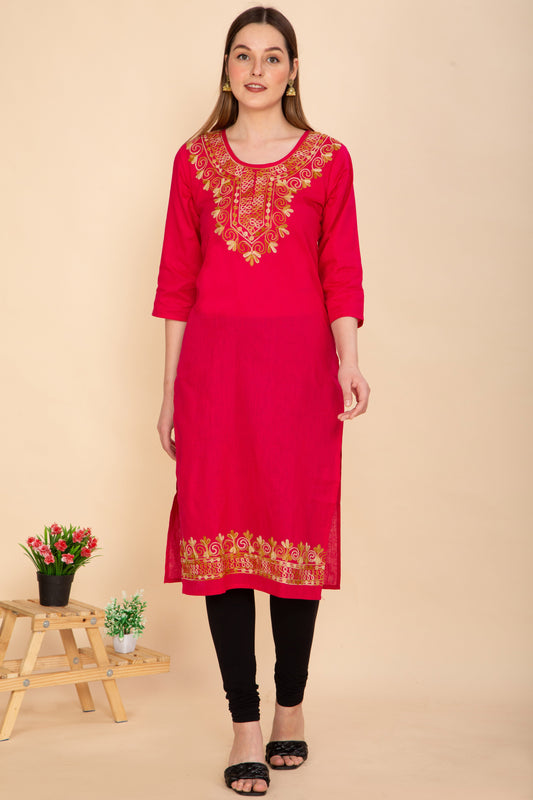 ROYAL MAGENTA EMBROIDERED KURTA NAMOSTRI