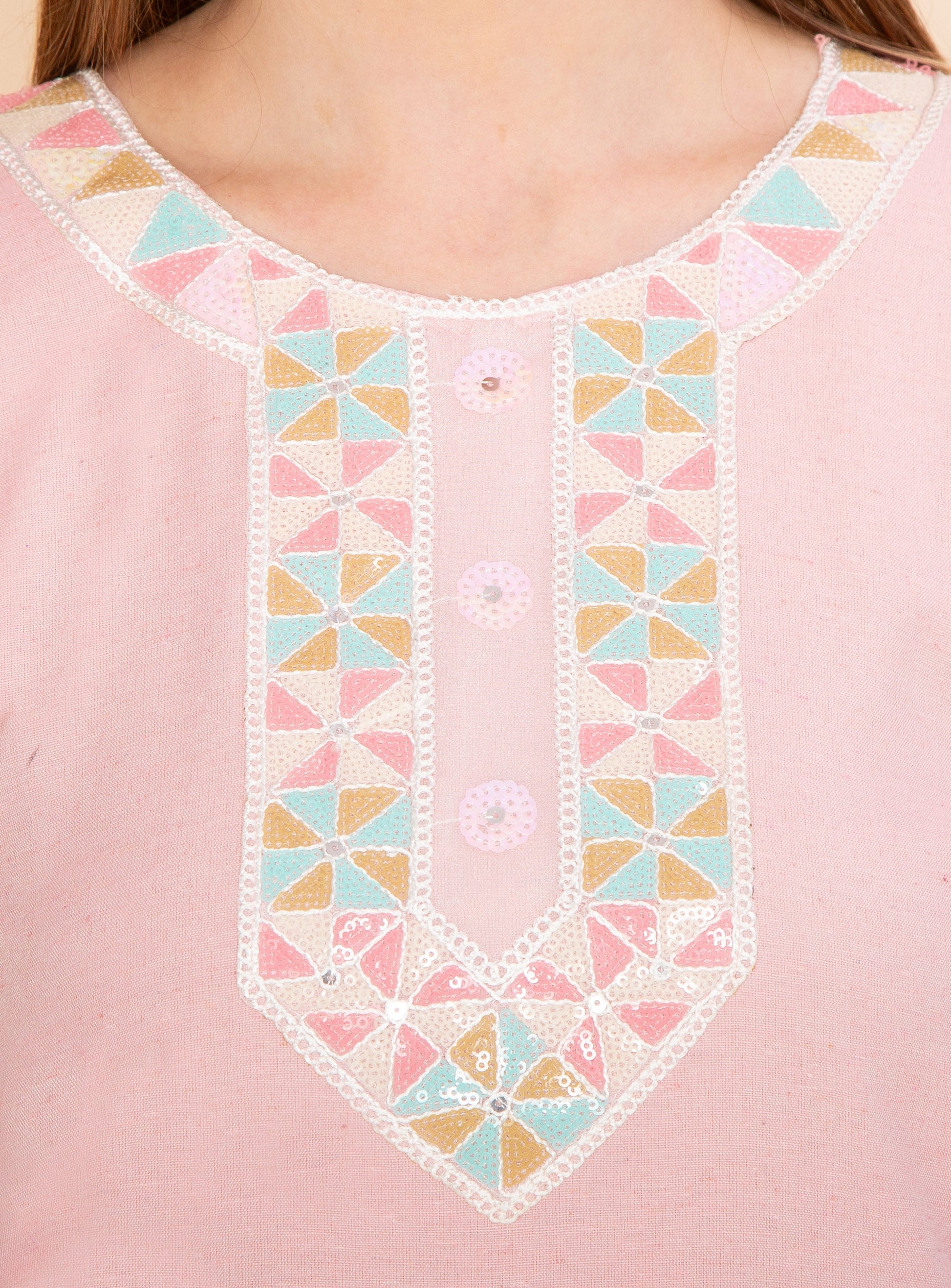 BLOSSOM PINK COTTON KURTA NAMOSTRI