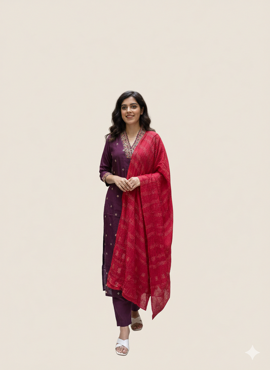 Royal Plum Grace Suit Set