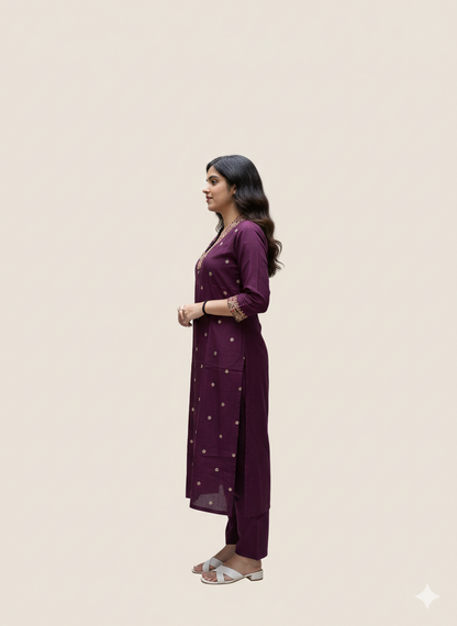 Royal Plum Grace Suit Set